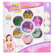 Serie Perline: Set per creazione di gioielli con oltre 100 perline e filo