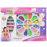 Serie di Perline: Set per Creare Collane e Gioielli con oltre 200 Perline Colorate e Accessori su Vassoio di Stoccaggio