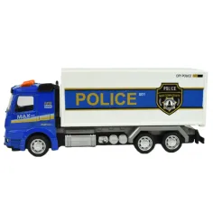 Set Polizia: Camion della polizia a retrocarica con luci e suoni in diverse varianti 19cm 1 pezzo immagine 3