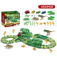 Set autostrada parco avventura dinosauri 151 pezzi