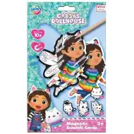 Set creativo con 10 magneti da frigorifero da grattare con immagini della casa delle bambole di Gabi
