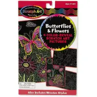 Set creativo per incisioni di immagini di farfalle e fiori - Melissa &amp; Doug