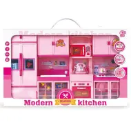 Set cucina Modern Kitchen rosa con accessori, luci e suoni