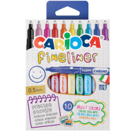 Set da 10 fineliner con punta da 0,5 mm - Carioca