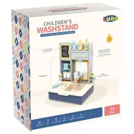Set da 16 pezzi per bagno in colore blu con luce e suono