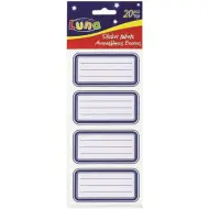 Set da 20 etichette blu per quaderni