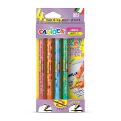 Set da 4 evidenziatori a doppia punta Switch - Carioca