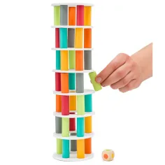 Set da 45 pezzi per gioco di abilità con torre in legno inclinata di Pisa - Woodyland immagine 2
