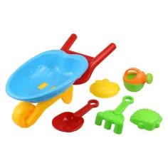 Set da 6 pezzi con carriola per la sabbia - Woodyland
