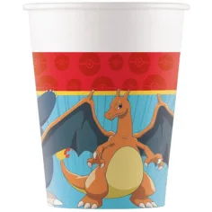 Set da 8 bicchieri di carta Pokémon da 200 ml