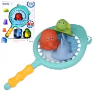 Set da bagno con rete da pesca per squali e animali spruzzatori