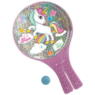 Set da beach tennis unicorno con palla