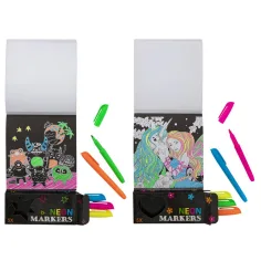 Set da colorare Grafix Neon con 40 fogli e 5 pennarelli immagine 3