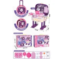 Set da cucina 2 in 1 viola in valigia con ruote