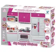 Set da cucina rosa con luci e suoni