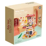 Set da cucina rosso con luci e suoni, 43 pezzi