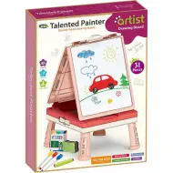 Set da disegno a doppia faccia rosa, 31 pezzi