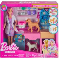Set da gioco clinica veterinaria di Barbie con bambola dai capelli rosa - Mattel