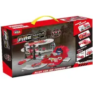 Set da gioco parcheggio a tre piani dei vigili del fuoco