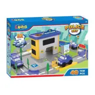 Set da gioco parcheggio della polizia 46 pezzi