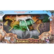 Set da gioco safari con 8 figure di animali e accessori