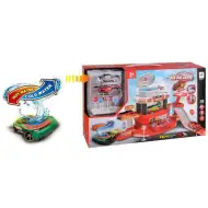 Set da gioco stazione dei pompieri con macchinina che cambia colore, luci e suoni