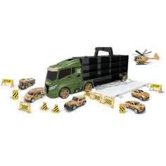 Set da gioco trasportabile Mega Camion Militare 16 pezzi immagine 2