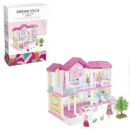 Set da gioco villa dei sogni con mobili e bambole 68x51x39cm