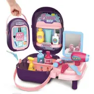 Set da parrucchiere portatile da 25 pezzi in borsa viola
