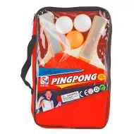 Set da ping-pong in borsa con 2 racchette e 3 palline