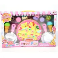 Set da pizzeria con gelato e accessori