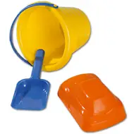 Set da spiaggia con secchiello ondulato 3 pezzi - D-Toys