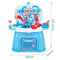 Set da tavolo medico portatile in sgabello 32x23x35,5 cm immagine 2
