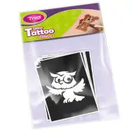 Set di 10 stencil per tatuaggi glitterati con animali