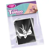 Set di 10 stencil per tatuaggi glitterati femminili