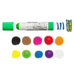 Set di 10 stick di tempera per tessuti colorati - Carioca immagine 2