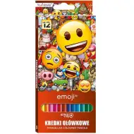 Set di 12 matite colorate triangolari Emoji