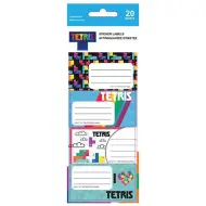 Set di 20 etichette per quaderni Tetris