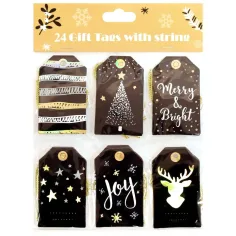Set di 24 etichette regalo natalizie in diverse varianti immagine 3