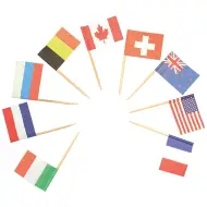 Set di 24 stuzzicadenti decorativi – Bandiere nazionali