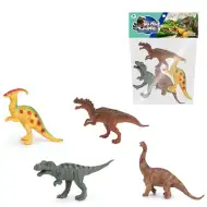 Set di 4 figure di dinosauri da 15 cm