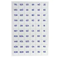 Set di 4 fogli con ritagli di lettere