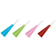 Set di 4 piccole trombette colorate per feste