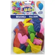 Set di 50 palloncini colorati per feste da 24 cm