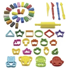 Set di 50 paste modellabili colorate con accessori - Carioca immagine 2