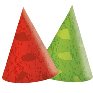 Set di 6 cappelli da festa con dinosauri