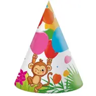 Set di 6 cappelli da festa con motivo giungla allegra