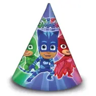 Set di 6 cappelli da festa di carta dei PJ Masks