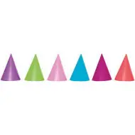 Set di 6 cappelli da festa in carta colorata