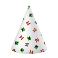 Set di 6 cappelli per festa di Minecraft